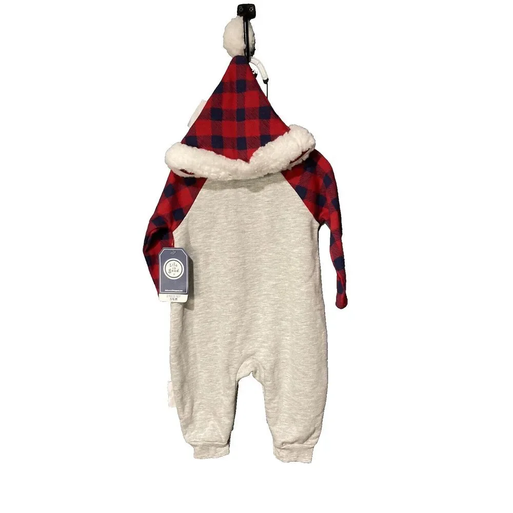 Life Is Good Infant Boys Holiday Christmas 2-Piece Set‎ Size 0-3 Months